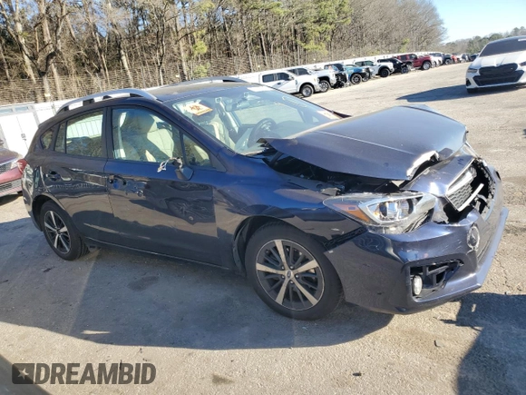 2019 Subaru Impreza Premium with VIN 4S3GTAD63K3742050, listed as a Copart auction lot 47141815 with Not Provided miles and Salvage Title. Bid and sale history available at DreamBid. Image 4.