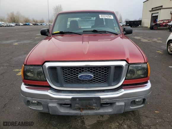 2005 Ford Ranger XLT with VIN 1FTZR45E55PB07231, listed as a Copart auction lot 83374294 with 145,940 mi miles and Salvage Title. Bid and sale history available at carsss.com. Image 5.