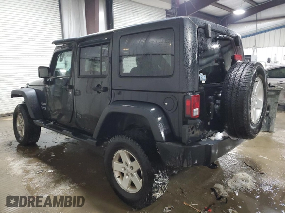 2018 Jeep Wrangler JK Unlimited Sport S with VIN 1C4BJWDG3JL854707, listed as a Copart auction lot 42000105 with 92,903 mi miles and Salvage Title. Bid and sale history available at carsss.com. Image 2.