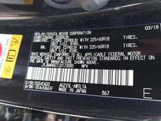 2018 Lexus NX 300 z VIN JTJBARBZ7J2173085, wystawiony jako IAAI lot #42551218 z przebiegiem 72 411 mil mil oraz . Historia ofert i sprzedaży dostępna na DreamBid. Obrazek 9.