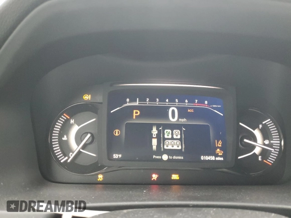 2023 Honda Passport TrailSport with VIN 5FNYF8H64PB044233, listed as a Copart auction lot 53522015 with 10,458 mi miles and Salvage title. Bid and sale history available at DreamBid. Image 9.