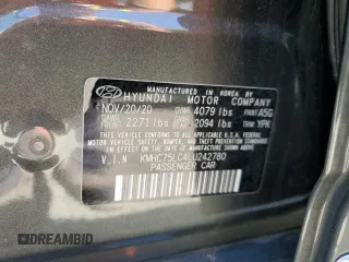 2020 Hyundai Ioniq SE with VIN KMHC75LC4LU242780, listed as a Copart auction lot 65294095 with 71,092 mi miles and Salvage title. Bid and sale history available at DreamBid. Image 14.