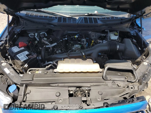 2021 Ford F-150 XL with VIN 1FTEX1EP8MFC94005, listed as a Copart auction lot 57518465 with 32,149 mi miles and Salvage title. Bid and sale history available at DreamBid. Image 11.