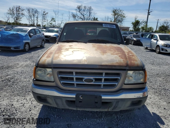 2003 Ford Ranger XL Fleet with VIN 1FTYR44V63PA89770, listed as a Copart auction lot 42610865 with 75,339 mi miles and Salvage title. Bid and sale history available at DreamBid. Image 5.
