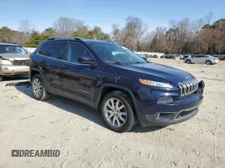 2016 Jeep Cherokee Limited with VIN 1C4PJMDB7GW271112, listed as a Copart auction lot 48150945 with 75,921 mi miles and Salvage Title. Bid and sale history available at DreamBid. Image 4.