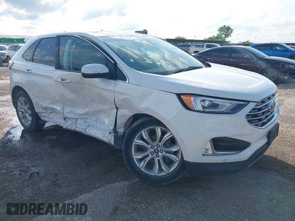 2020 Ford Edge Titanium z VIN 2FMPK3K98LBA42159, wystawiony jako IAAI lot #42358229 z przebiegiem 88 512 mil mil oraz . Historia ofert i sprzedaży dostępna na DreamBid. Obrazek 1.