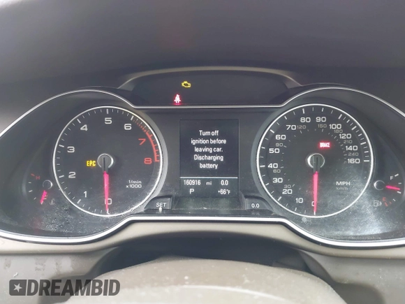 2013 Audi A4 Premium Plus with VIN WAUFFAFL8DN029705, listed as a IAAI auction lot 42467631 with 160,916 mi miles and . Bid and sale history available at DreamBid. Image 7.
