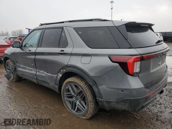 2025 Ford Explorer ST-Line with VIN 1FMUK8KH0SGA05900, listed as a Copart auction lot 86958044 with 1,802 mi miles and Non Repairable. Bid and sale history available at carsss.com. Image 2.