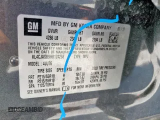 2017 Buick Encore Preferred с VIN KL4CJASB9HB124258, выставлен на аукционе Copart как лот 58008585 с пробегом 66 001 миль миль и Списание • Salvage title. История ставок и продаж доступна на DreamBid. Изображение 13.