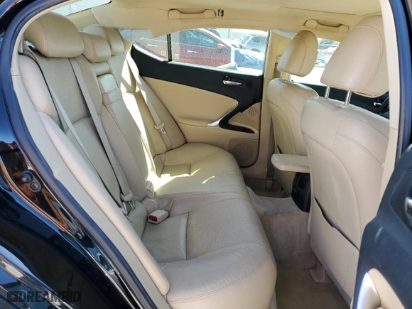 2006 Lexus IS 350 Auto with VIN JTHBE262765008704, listed as a Copart auction lot 48771935 with 136,317 mi miles and Salvage Title. Bid and sale history available at carsss.com. Image 10.
