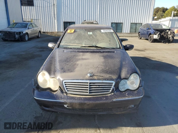 2003 Mercedes-Benz C 230 Kompressor with VIN WDBRF40J33F415383, listed as a Copart auction lot 76595584 with Not Provided miles and Salvage Title. Bid and sale history available at DreamBid. Image 5.