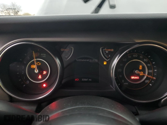 2023 Jeep Wrangler Sport S with VIN 1C4HJXDN1PW596242, listed as a Copart auction lot 82020314 with 30,061 mi miles and Salvage title. Bid and sale history available at DreamBid. Image 9.