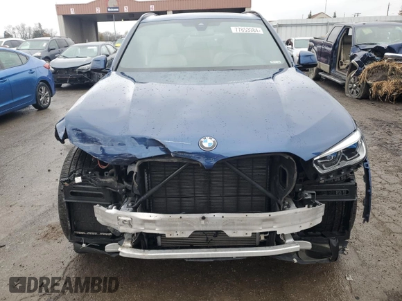 2020 BMW X5 M50i with VIN 5UXJU4C07LLE46002, listed as a Copart auction lot 77853984 with 74,098 mi miles and Salvage Title. Bid and sale history available at DreamBid. Image 5.