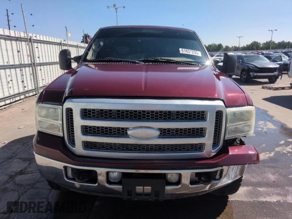 2005 Ford F-250 XL with VIN 1FTSX21P75EB10615, listed as a Copart auction lot 61637255 with 188,814 mi miles and Clean title. Bid and sale history available at DreamBid. Image 5.
