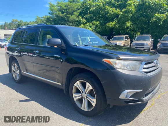 2012 Toyota Highlander Limited with VIN 5TDDK3EH1CS154763, listed as a Copart auction lot 62925725 with 347,686 mi miles and Clean title. Bid and sale history available at DreamBid. Image 1.
