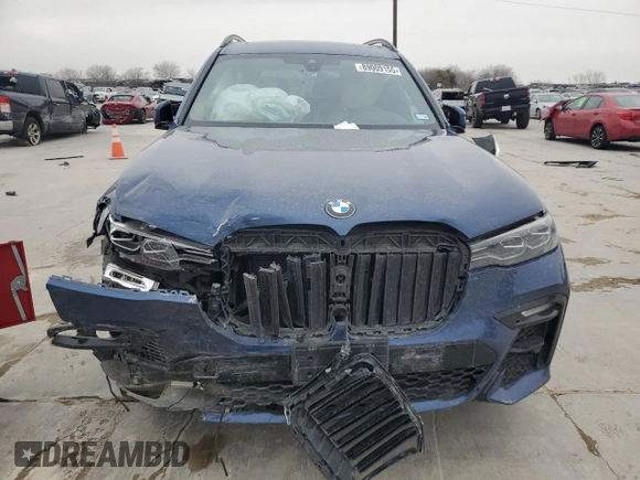 2022 BMW X7 xDrive40i with VIN 5UXCW2C04N9K27194, listed as a Copart auction lot 89009155 with 0 mi miles and Salvage Title. Bid and sale history available at carsss.com. Image 5.