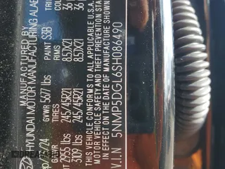 2025 Hyundai Santa Fe Calligraphy z VIN 5NMP5DGL6SH086490, wystawiony jako Copart lot #46896765 z przebiegiem 2 139 mil mil oraz Szkoda całkowita • Salvage title. Historia ofert i sprzedaży dostępna na DreamBid. Obrazek 15.
