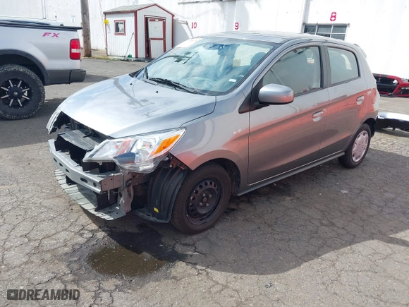 2022 Mitsubishi Mirage ES with VIN ML32AUHJ9NH003355, listed as a IAAI auction lot 42085618 with 44,385 mi miles. Bid and sale history available at carsss.com. Image 19.