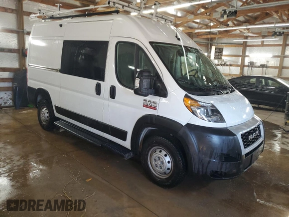 2021 Ram ProMaster Cargo with VIN 3C6LRVBG9ME520874, listed as a Copart auction lot 73158774 with 52,200 mi miles and Salvage Title. Bid and sale history available at carsss.com. Image 4.