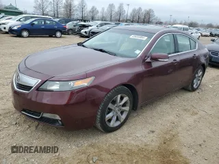 2012 Acura TL Tech Auto with VIN 19UUA8F51CA000444, listed as a Copart auction lot 45656904 with 127,963 mi miles and Salvage Title. Bid and sale history available at carsss.com. Image 1.
