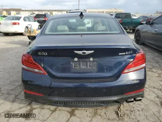 2020 Genesis G70 2.0T with VIN KMTG34LA1LU059770, listed as a Copart auction lot 47201445 with 74,408 mi miles and Salvage Title. Bid and sale history available at carsss.com. Image 6.