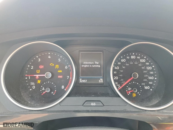 2020 Volkswagen Tiguan SE with VIN 3VV2B7AXXLM176788, listed as a Copart auction lot 89093655 with 92,957 mi miles and Clean Title. Bid and sale history available at carsss.com. Image 9.