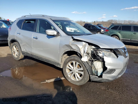 2015 Nissan Rogue SV with VIN KNMAT2MV1FP505333, listed as a Copart auction lot 46703115 with 132,642 mi miles and Salvage Title. Bid and sale history available at carsss.com. Image 4.