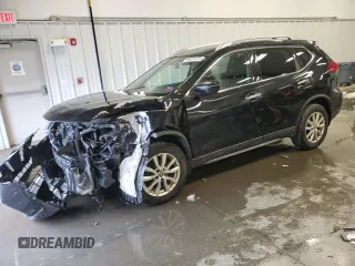 2017 Nissan Rogue SV with VIN KNMAT2MV7HP596269, listed as a Copart auction lot 50871375 with 61,676 mi miles and Salvage title. Bid and sale history available at DreamBid. Image 1.