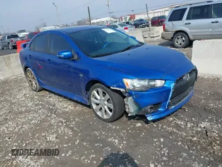 2015 Mitsubishi Lancer GT with VIN JA32U8FW1FU018742, listed as a IAAI auction lot 41910395 with 258,359 mi miles. Bid and sale history available at carsss.com. Image 1.