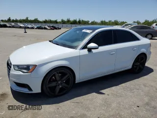 2015 Audi A3 Premium Plus with VIN WAUCCGFF9F1142579, listed as a Copart auction lot 59947715 with 91,648 mi miles and Salvage title. Bid and sale history available at DreamBid. Image 1.