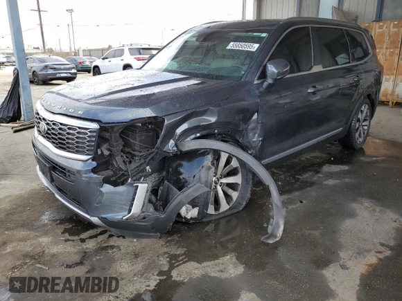 2020 Kia Telluride S with VIN 5XYP64HC7LG006959, listed as a Copart auction lot 55850595 with 74,974 mi miles and Salvage title. Bid and sale history available at DreamBid. Image 1.