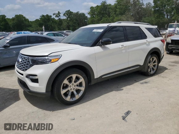 2020 Ford Explorer Platinum z VIN 1FM5K8HC9LGC49594, wystawiony jako Copart lot #52087375 z przebiegiem 38 273 mil mil oraz Szkoda całkowita • Salvage title. Historia ofert i sprzedaży dostępna na DreamBid. Obrazek 1.