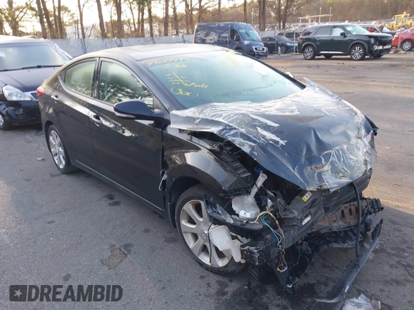 2013 Hyundai Elantra Limited with VIN 5NPDH4AE3DH198576, listed as a IAAI auction lot 39205756 with 57,934 mi miles and . Bid and sale history available at DreamBid. Image 1.