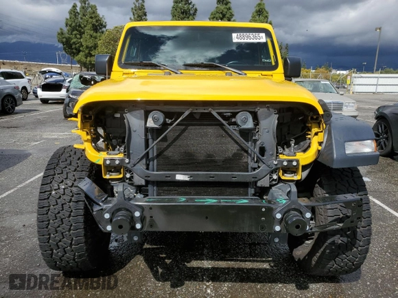 2020 Jeep Wrangler Unlimited Sport with VIN 1C4HJXDM2LW289101, listed as a Copart auction lot 48896365 with 52,536 mi miles and Salvage title. Bid and sale history available at DreamBid. Image 5.
