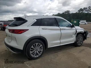 2023 Infiniti QX50 Luxe with VIN 3PCAJ5BA9PF107127, listed as a Copart auction lot 63402535 with 23,844 mi miles and Salvage title. Bid and sale history available at DreamBid. Image 3.