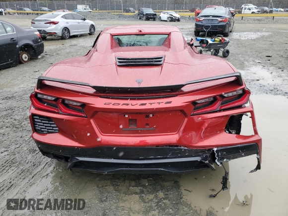 2024 Chevrolet Corvette 2LT with VIN 1G1YB3D41R5123651, listed as a Copart auction lot 44586495 with 10,847 mi miles and Salvage title. Bid and sale history available at DreamBid. Image 6.