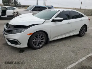 2020 Honda Civic Sedan EX with VIN 19XFC1F31LE203564, listed as a Copart auction lot 50192725 with 64,260 mi miles and Salvage Title. Bid and sale history available at carsss.com. Image 1.