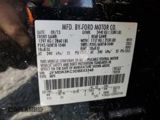 2013 Ford Edge Limited z VIN 2FMDK3KC3DBE03345, wystawiony jako Copart lot #49830485 z przebiegiem 120 354 mil mil oraz Szkoda całkowita • Salvage title. Historia ofert i sprzedaży dostępna na DreamBid. Obrazek 14.