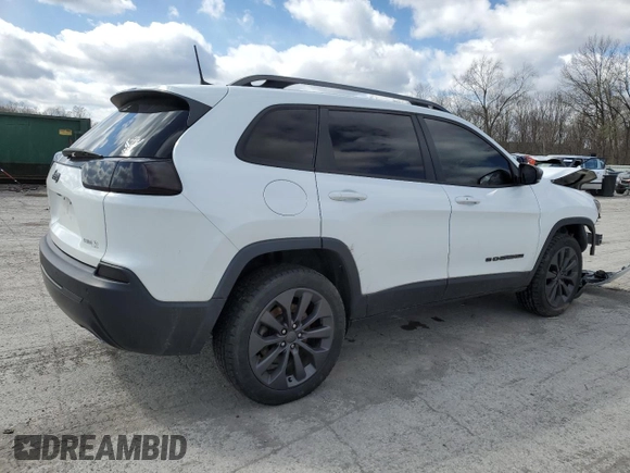 2021 Jeep Cherokee 80th Anniversary with VIN 1C4PJMMX4MD135393, listed as a Copart auction lot 52033255 with 76,546 mi miles and Salvage Title. Bid and sale history available at carsss.com. Image 3.