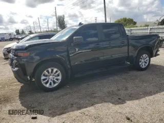2019 Chevrolet Silverado 1500 Custom with VIN 1GCPWBEF4KZ244447, listed as a Copart auction lot 80223094 with 49,545 mi miles and Salvage Title. Bid and sale history available at carsss.com. Image 1.