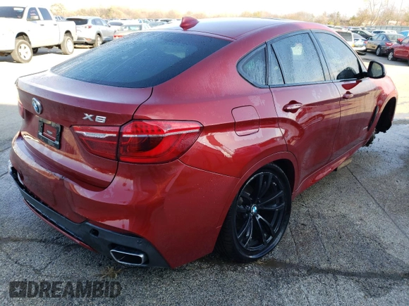 2017 BMW X6 xDrive35i with VIN 5UXKU2C33H0X47679, listed as a Copart auction lot 64345352 with 0 mi miles. Bid and sale history available at carsss.com. Image 4.