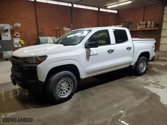 2023 Chevrolet Colorado 4WD Work Truck with VIN 1GCGTBEC2P1205358, listed as a Copart auction lot 47029895 with 31,566 mi miles and Clean Title. Bid and sale history available at carsss.com. Image 1.