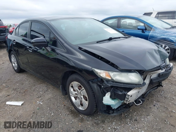 2014 Honda Civic Sedan LX with VIN 2HGFB2F54EH508561, listed as a IAAI auction lot 41922290 with 168,046 mi miles. Bid and sale history available at carsss.com. Image 1.