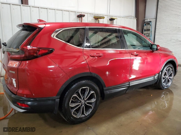 2022 Honda CR-V EX-L with VIN 7FARW1H87NE007613, listed as a Copart auction lot 49274015 with 25,621 mi miles and Salvage Title. Bid and sale history available at carsss.com. Image 3.