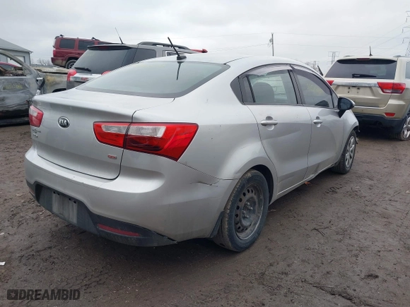 2015 Kia Rio LX with VIN KNADM4A39F6452036, listed as a IAAI auction lot 41516879 with 95,775 mi miles. Bid and sale history available at carsss.com. Image 4.