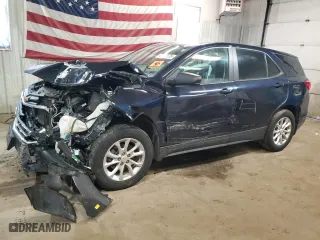2020 Chevrolet Equinox LS with VIN 3GNAXSEVXLS663743, listed as a Copart auction lot 48887675 with 70,363 mi miles and Salvage Title. Bid and sale history available at carsss.com. Image 1.