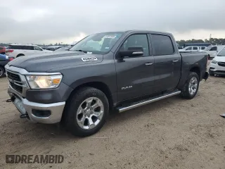 2019 Ram 1500 Big Horn/Lone Star with VIN 1C6SRFFT0KN605717, listed as a Copart auction lot 51097395 with 195,028 mi miles and Salvage Title. Bid and sale history available at carsss.com. Image 1.