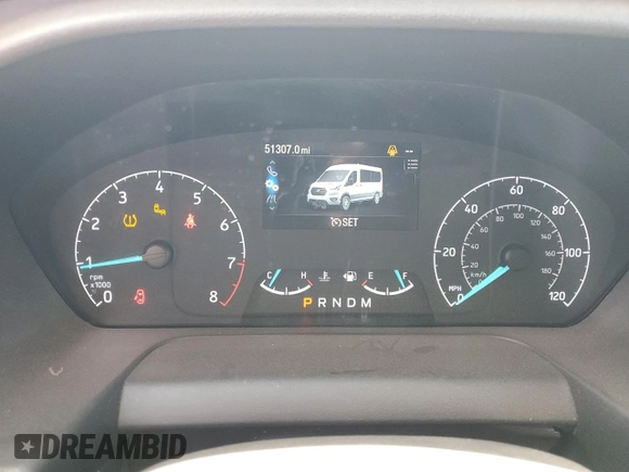 2023 Ford Transit Passenger XL with VIN 1FBAX2Y8XPKB08585, listed as a Copart auction lot 48351295 with 51,307 mi miles and Clean title. Bid and sale history available at DreamBid. Image 9.