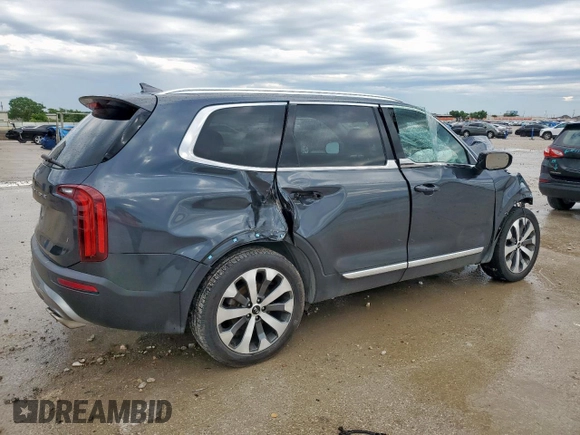 2021 Kia Telluride EX with VIN 5XYP34HC7MG113679, listed as a Copart auction lot 55752625 with 85,602 mi miles and Salvage title. Bid and sale history available at DreamBid. Image 3.