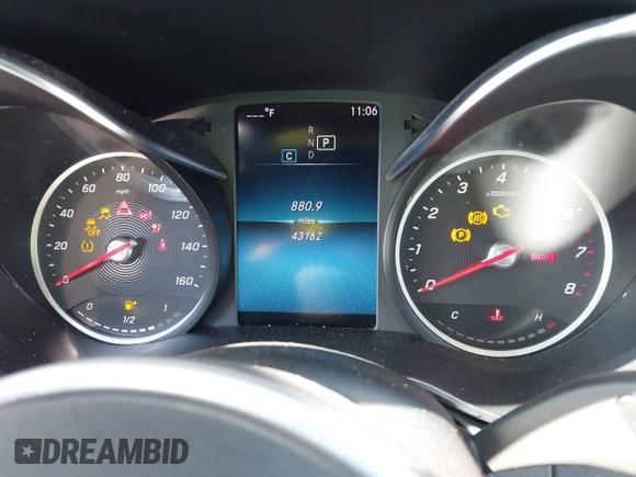 2020 Mercedes-Benz C 300 with VIN W1KWF8EBXLR592644, listed as a IAAI auction lot 42045041 with 43,162 mi miles and . Bid and sale history available at DreamBid. Image 7.
